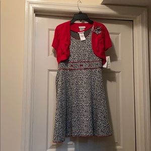 A cheetah print dress.